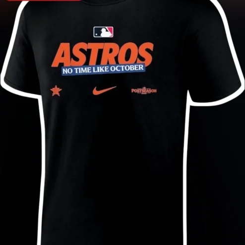 Astros No Time Like October Tee Houston Astros Postseason Fan Gear Baseball Shirt