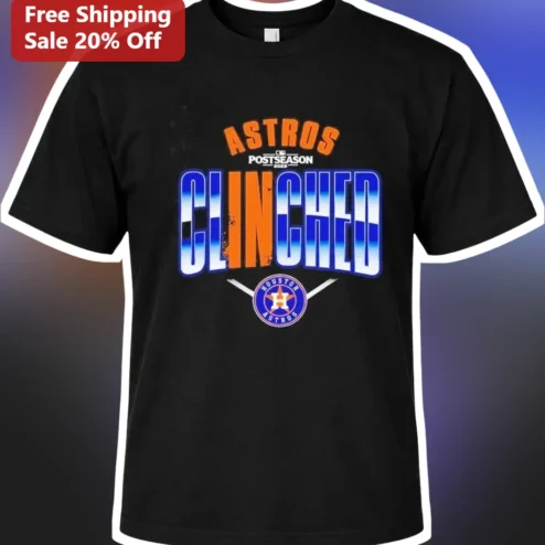 Astros Postseason Clinched Tee Houston Astros Playoff Celebration Shirt for Baseball Fans