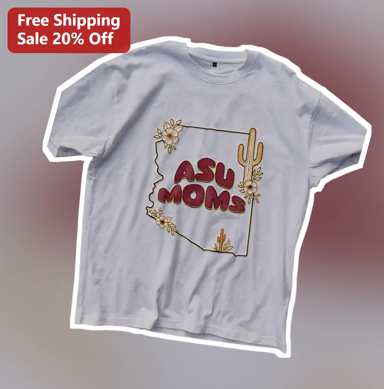 ASU Moms Arizona State University Sun Devils Graphic Tee Gift for Women