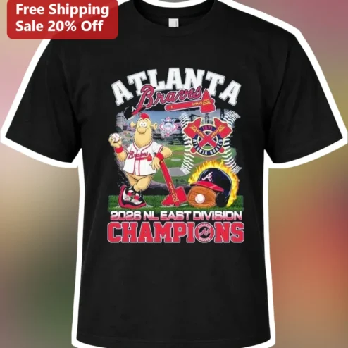 Atlanta Braves 2026 NL East Division Champions Chief Noc-A-Homa Graphic Tee