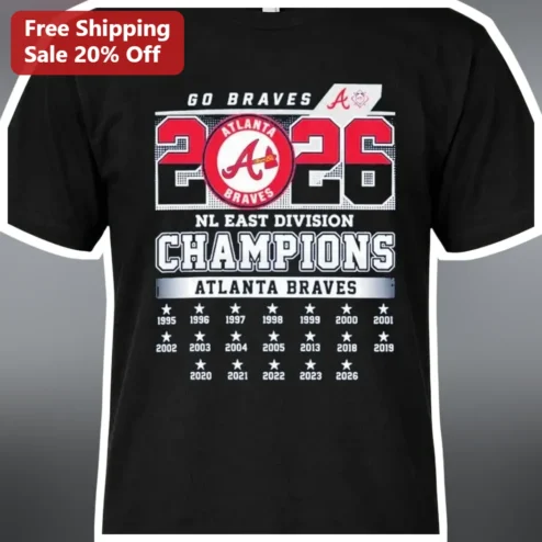 Atlanta Braves Go Braves 2026 NL East Champions Graphic Tee