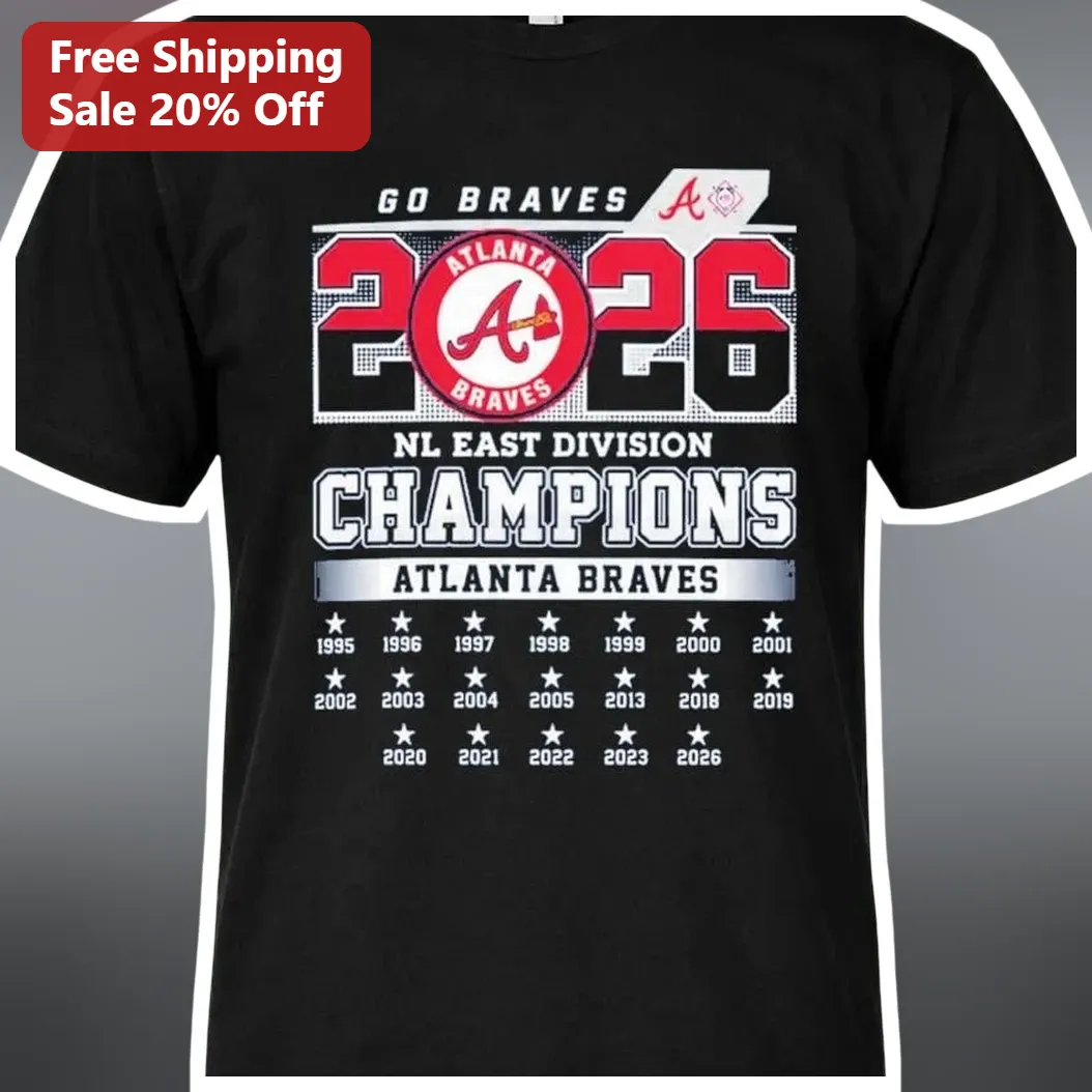 Atlanta Braves Go Braves 2026 NL East Champions Graphic Tee