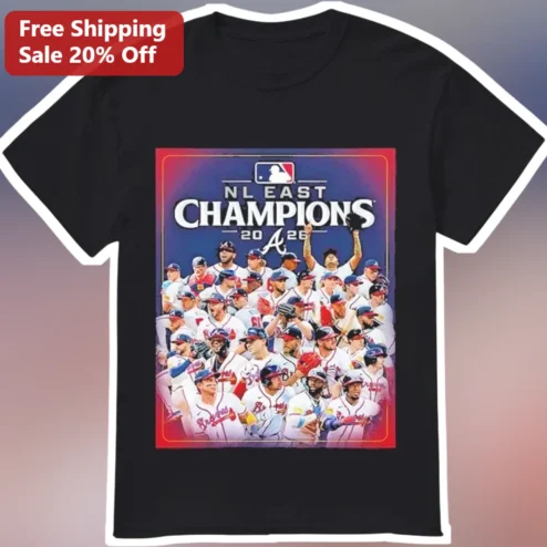 Atlanta Braves NL East Champions Tee Vintage Baseball Division Winners Graphic T-Shirt