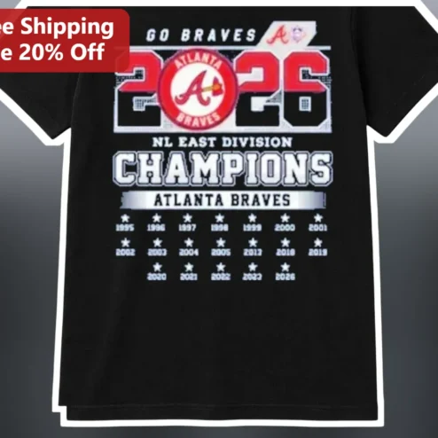 Atlanta Braves NL East Division Champions Tee Go Braves Baseball Fan Gift