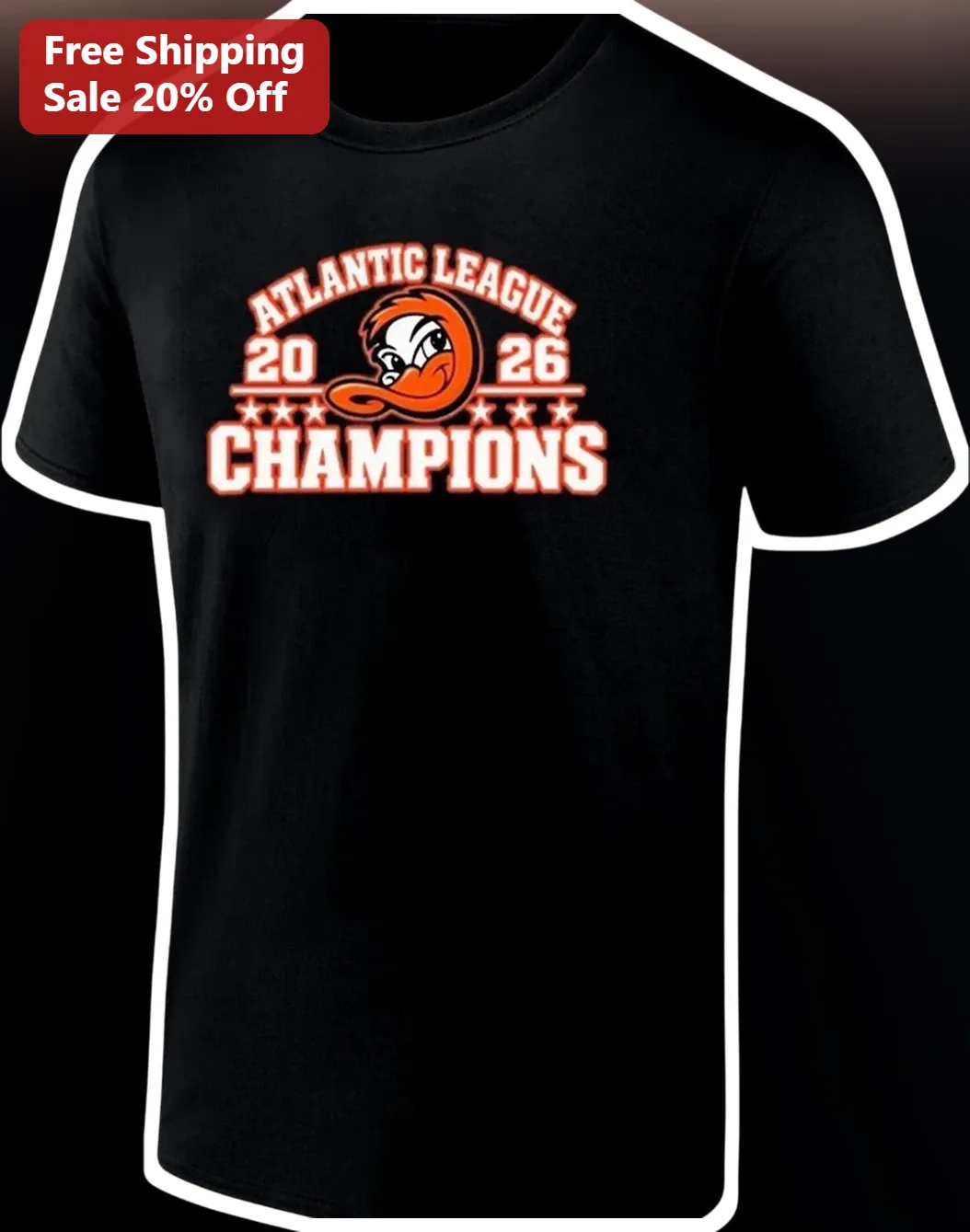 Atlantic League Champions Tee 2026 Baltimore Orioles Bird Graphic Shirt