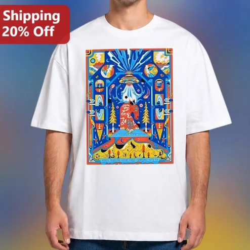 Atomic Sparkling Goose Peak Commemorative City Co Retro UFO Alien Abduction Graphic Tee