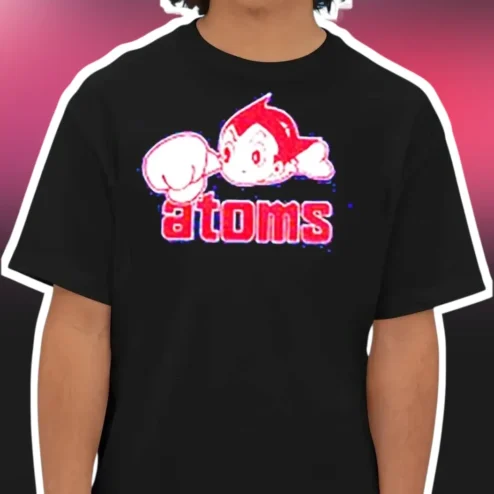 Atoms Astro Boy Glitch Art Graphic Tee for Anime Fans