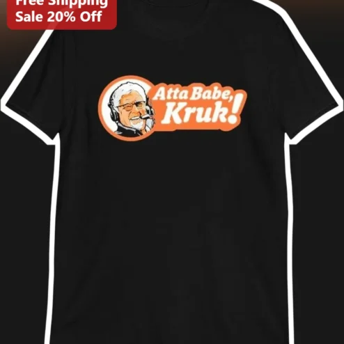 Atta Babe Kruk! Mike Patrick NFL Broadcast Graphic Tee for Football Fans