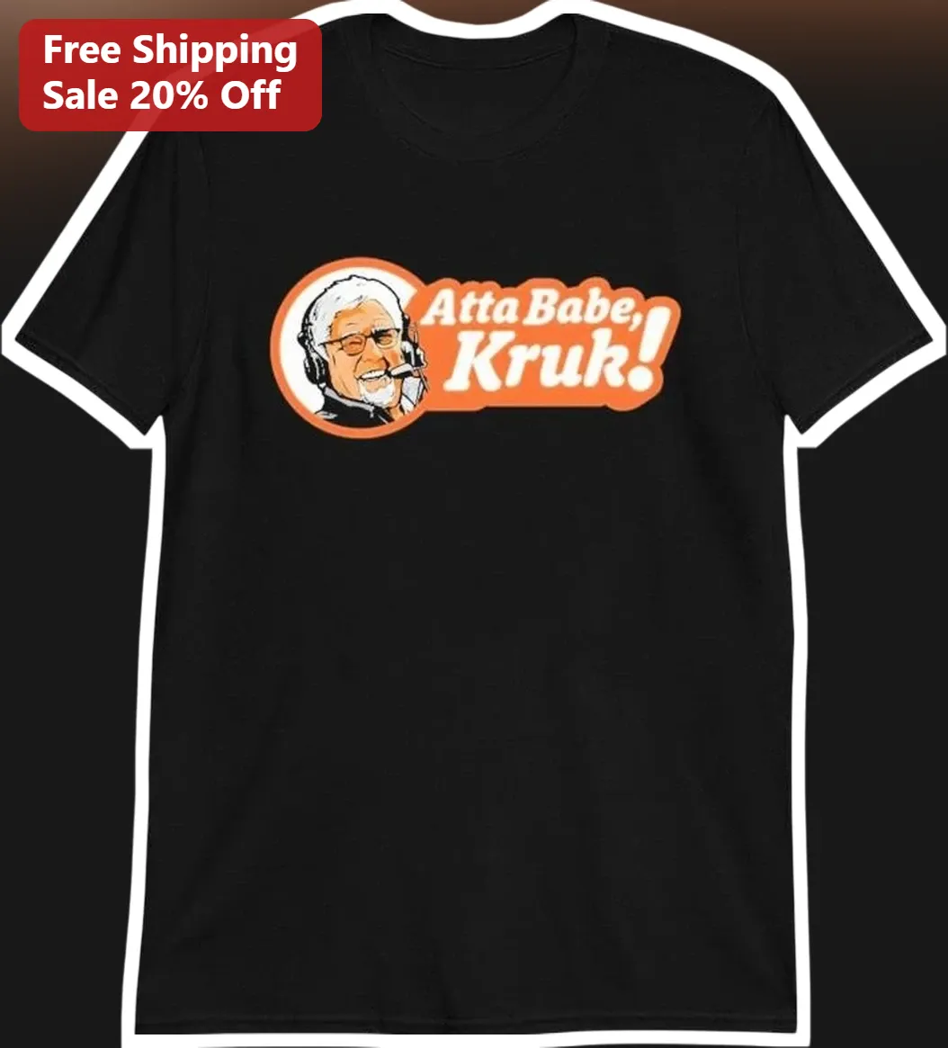Atta Babe Kruk! Mike Patrick NFL Broadcast Graphic Tee for Football Fans