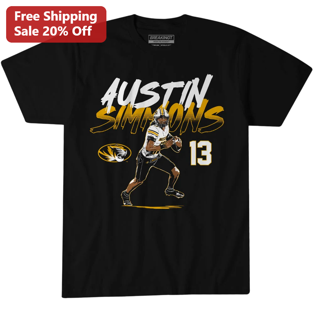 Austin Simmons 13 Missouri Tigers Football Game Day Tee