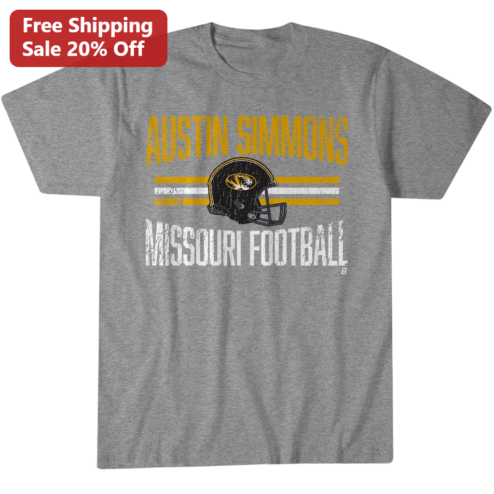 Austin Simmons Missouri Football Tee Vintage College Game Day Sports Fan Graphic Shirt