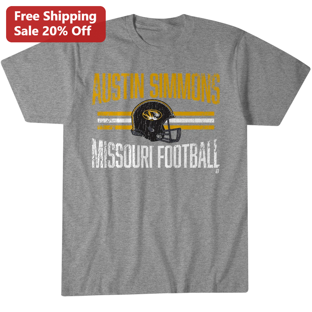 Austin Simmons Missouri Football Tee Vintage College Game Day Sports Fan Graphic Shirt