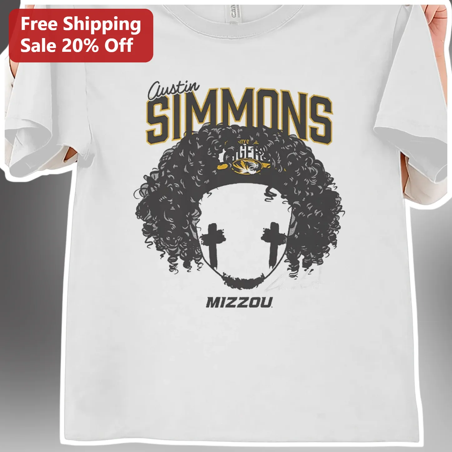Austin Simmons Mizzou Missouri Tigers QB College Football Fan Tee