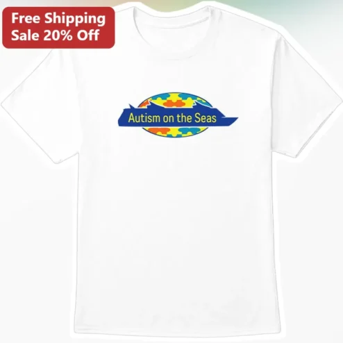 Autism on the Seas Tee Cruise Awareness Puzzle Piece Shirt for Volunteers and Families