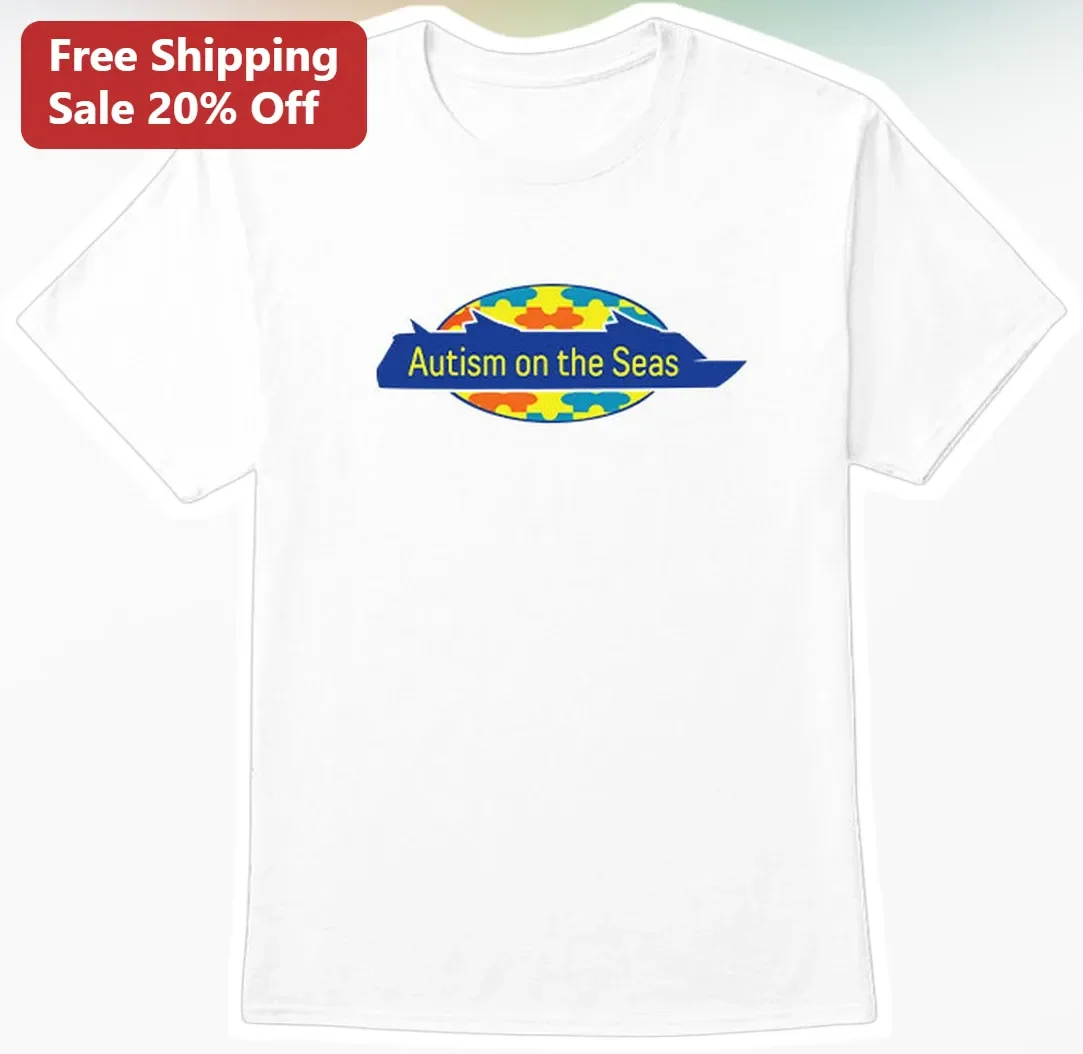 Autism on the Seas Tee Cruise Awareness Puzzle Piece Shirt for Volunteers and Families