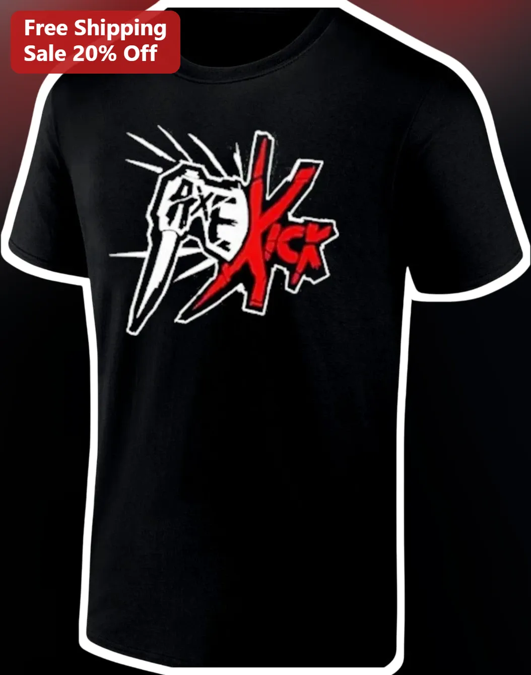 Axe Kick Graphic Tee Martial Arts MMA Fighter Shirt
