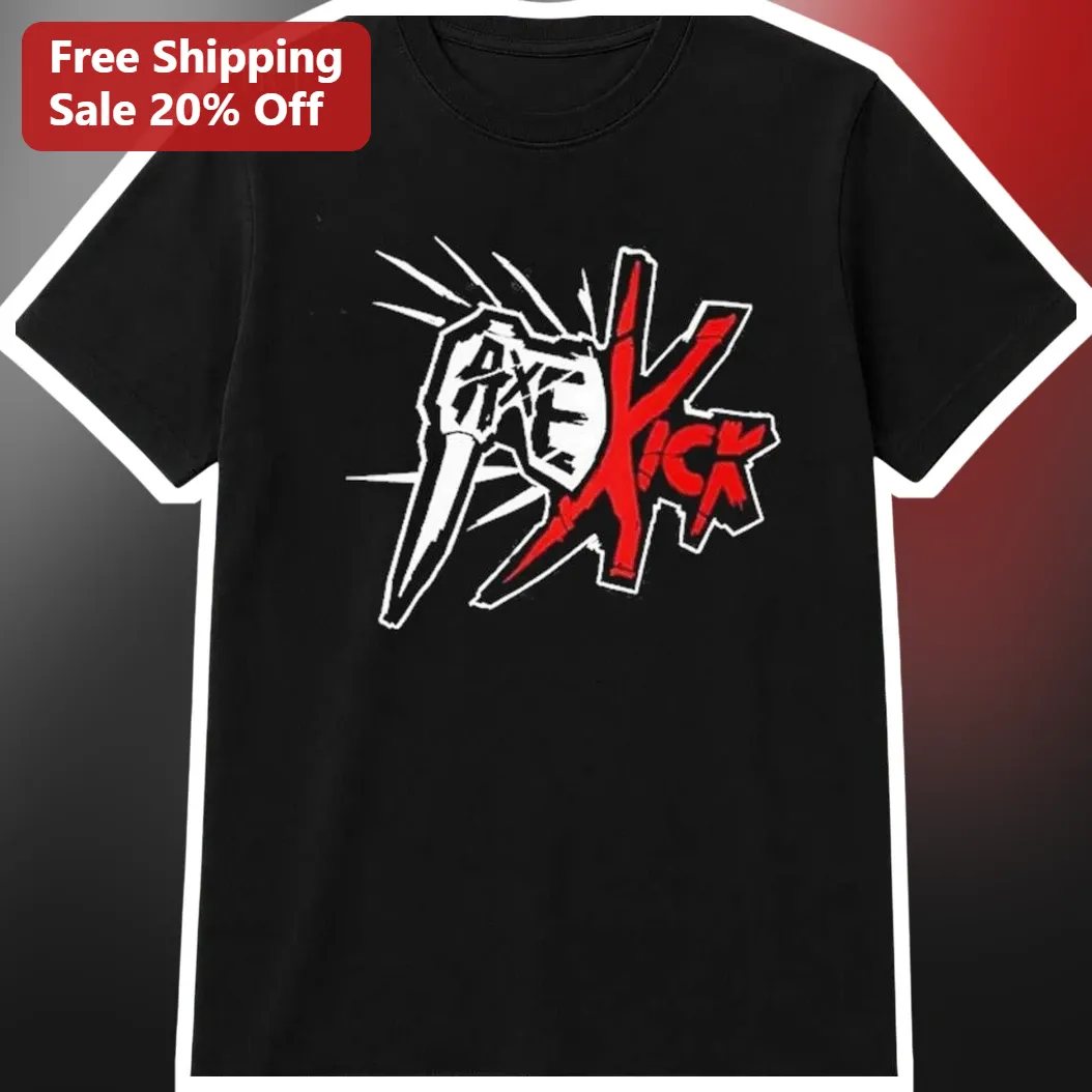 Axe Kick Graphic Tee Martial Arts MMA Fighting Shirt for Men