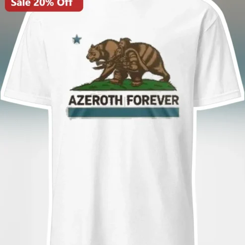 Azeroth Forever Tauren Graphic Tee World of Warcraft Gamer Shirt