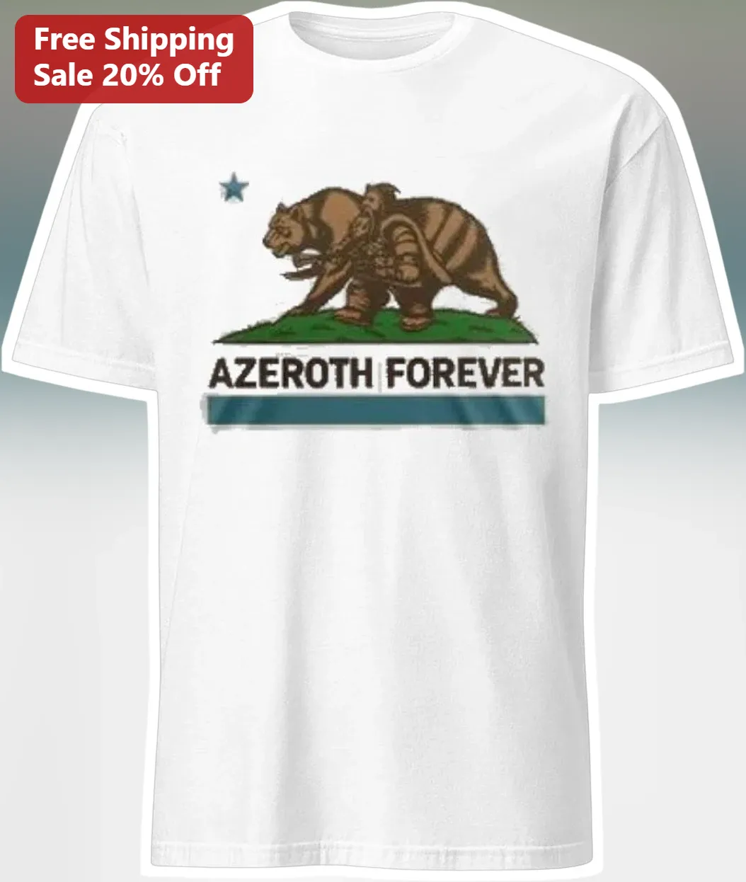 Azeroth Forever Tauren Graphic Tee World of Warcraft Gamer Shirt