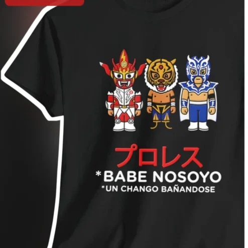 Babe Nosoyo Un Chango Bañandose Pro Wrestling Luchador Trio Graphic Tee