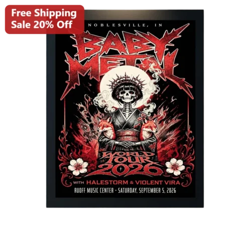 BABYMETAL WORLD TOUR 2026 Poster Kawaii Metal Fan Art Print
