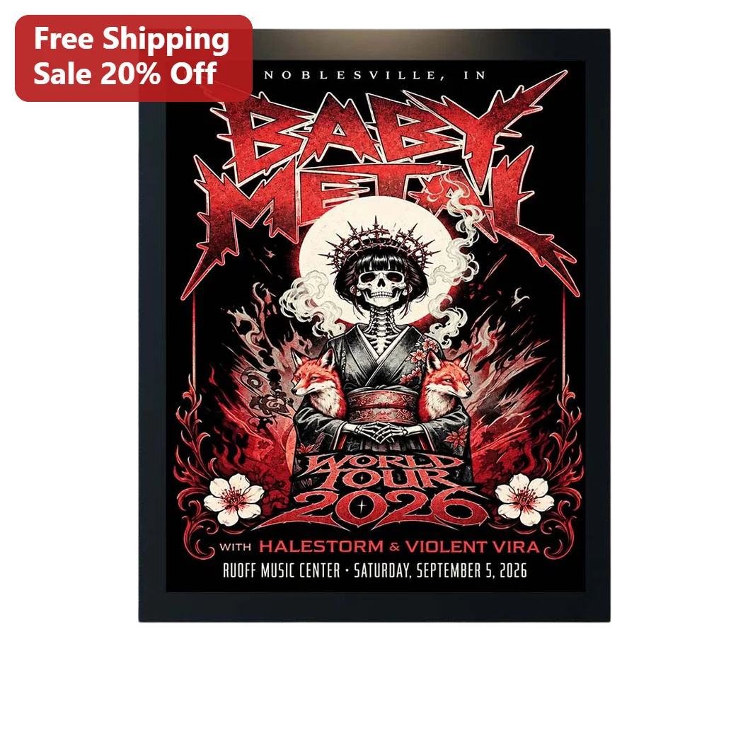 BABYMETAL WORLD TOUR 2026 Poster Kawaii Metal Fan Art Print