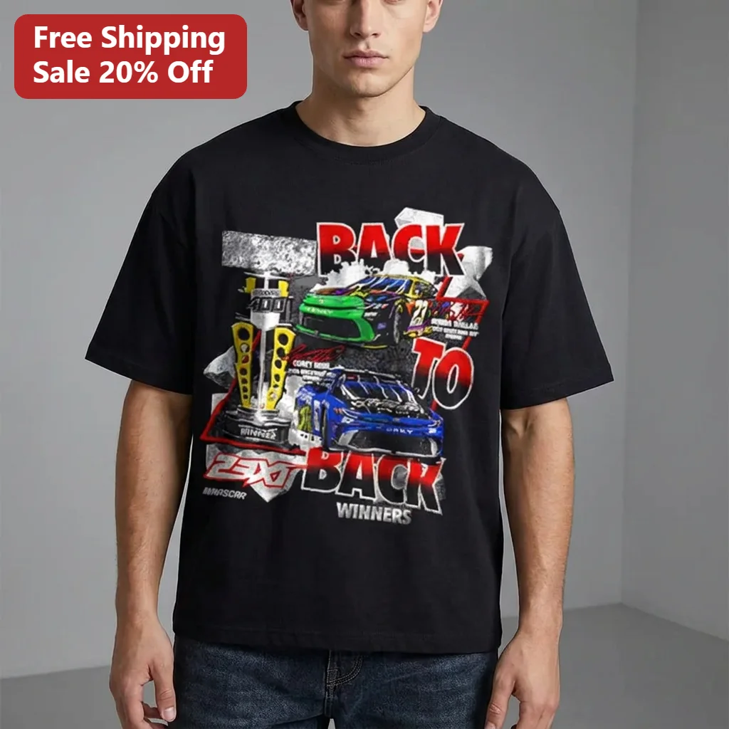 Back to Back Winners Tee Bubba Wallace Corey Heim NASCAR Brickyard Racing Fan Gift
