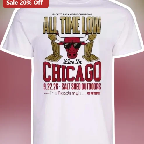 Back To Back World Champions All Time Low Live In Chicago Tee