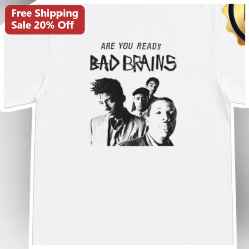 Bad Brains Are You Ready Punk Rock Graphic Tee Vintage Hardcore Band Merch Shirt