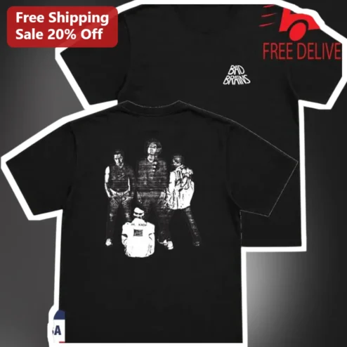 Bad Brains Vintage Punk Rock Graphic Tee Black Cotton Band Shirt