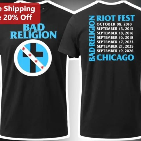 Bad Religion Riot Fest Chicago Tour Dates Graphic Tee