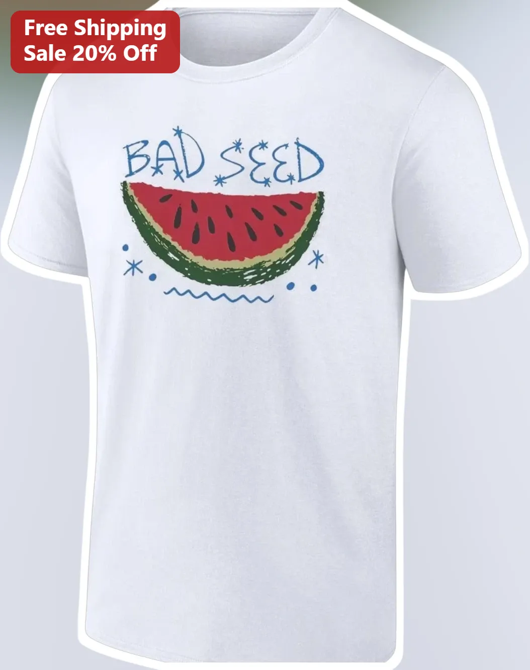 Bad Seed Tee Cute Watermelon Slice Graphic T-Shirt for Kids Toddlers Summer Gift