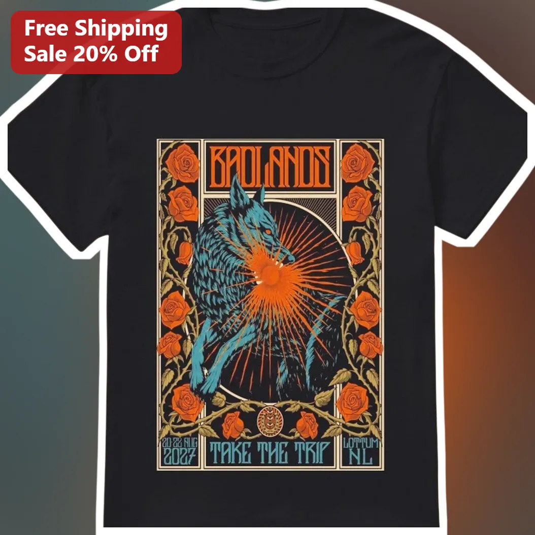 Badlands Take The Trip Vintage Concert Poster Graphic Tee