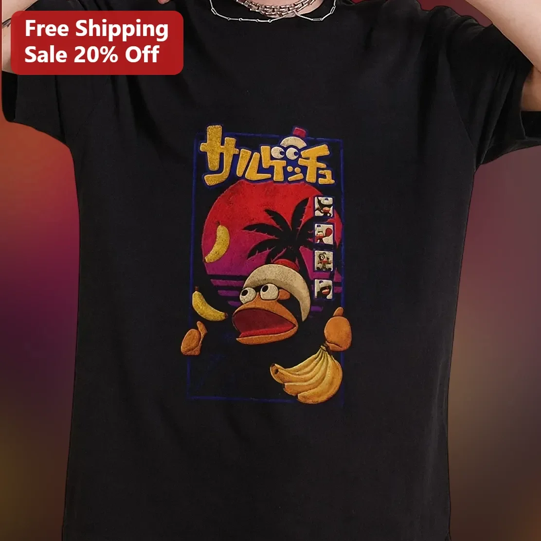 Badtz-Maru Vaporwave Christmas Graphic Tee Sanrio Kawaii Penguin Shirt Gift for Fans