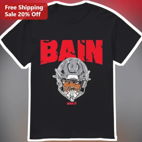 Bain Tee Bane Football Helmet DC Comics Batman Villain Graphic T-Shirt