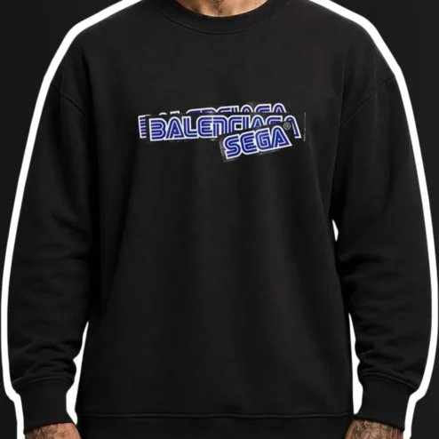 Balenciaga Sega Sweatshirt Retro Gaming Glitch Art Crewneck