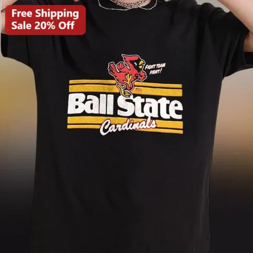 Ball State Cardinals Fight Team Tee Vintage Collegiate Graphic Shirt for Men Women