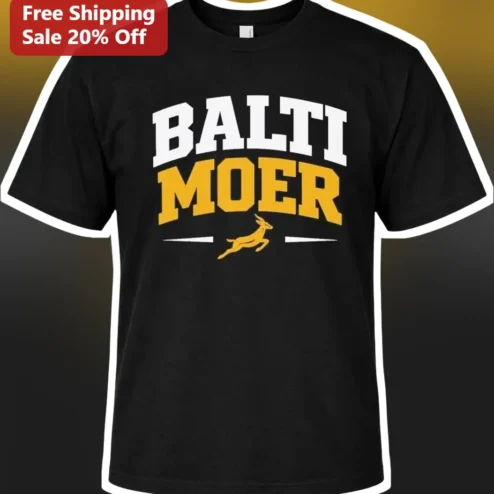 Balti Moer Tee Collegiate Varsity Style Graphic T-Shirt for Baltimore Sports Fans