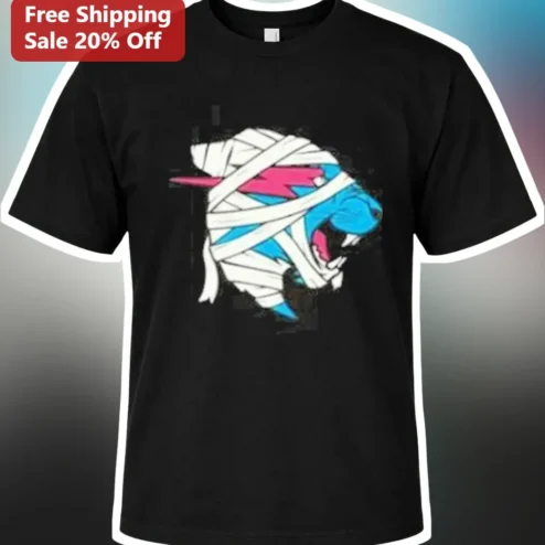 Bandaged Animal Head Graphic Tee Neon Streetwear Shirt