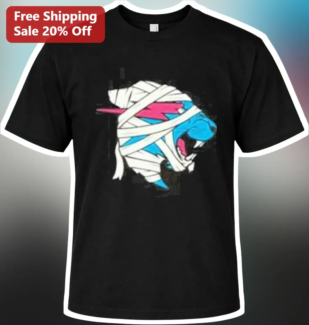 Bandaged Animal Head Graphic Tee Neon Streetwear Shirt