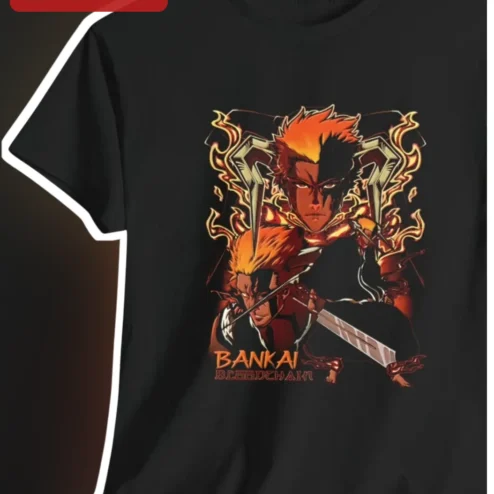 Bankai Bleach Renji Abarai Graphic Tee Anime Shirt