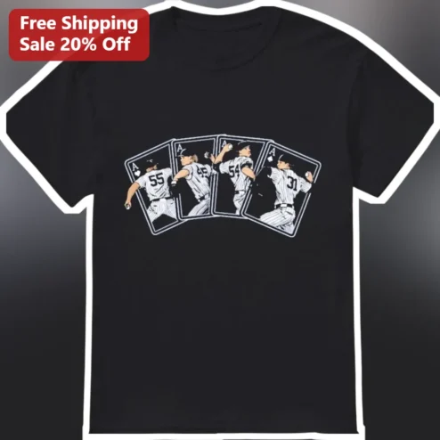 Baseball Pitchers Playing Cards Tee Vintage Style Sports Graphic Shirt for Fans