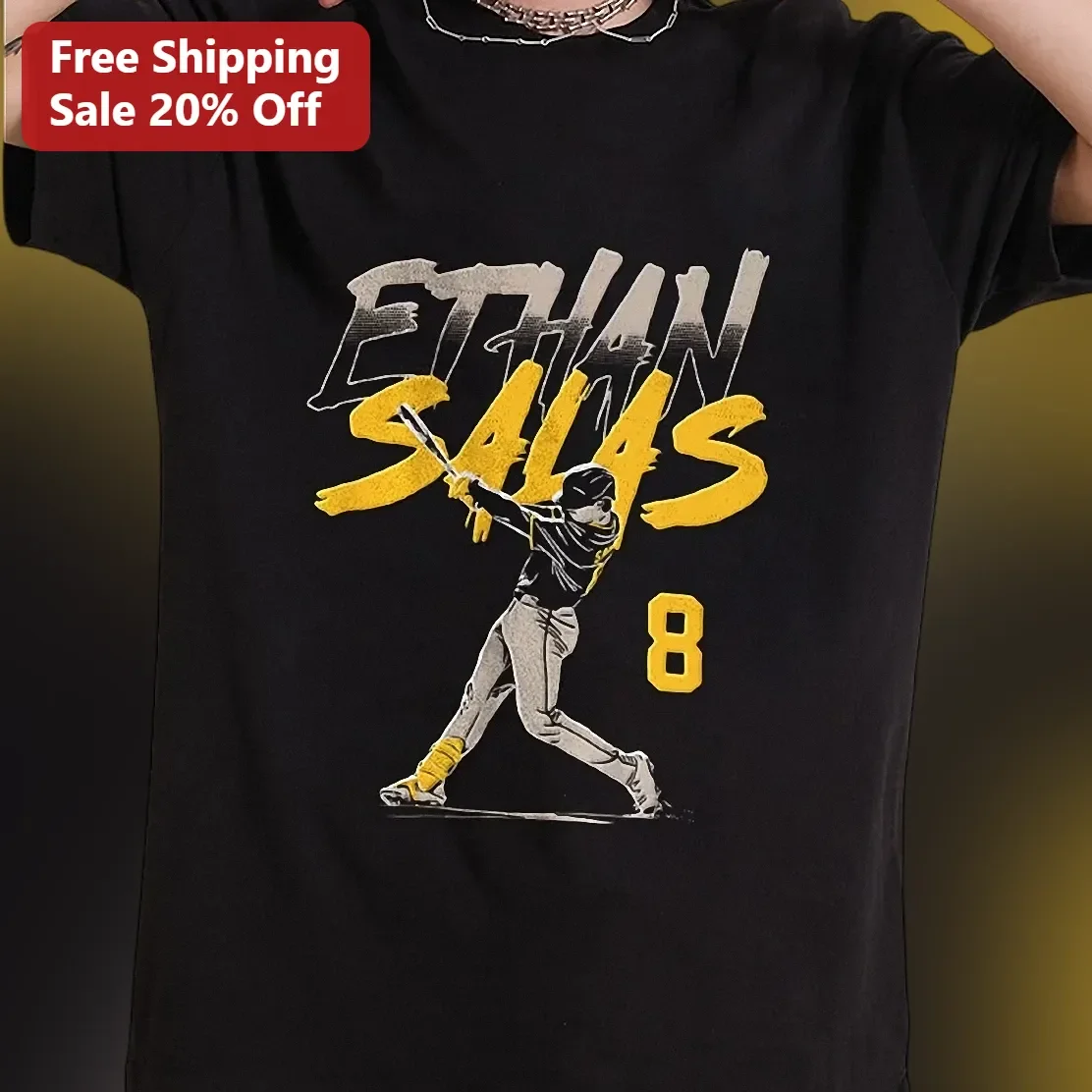 Baseball Player Swing Tee Personalized Custom Name Number Youth Baseball Gift