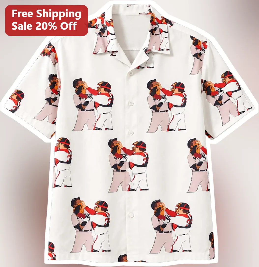 Baseball Players Hugging All-Over Print Shirt Payton Tolle Dominic Canzone Meme Gift for Men