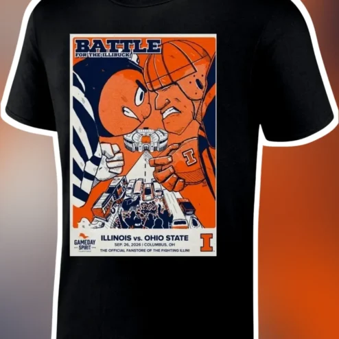 Battle For The Illibuck Illinois Vs Ohio State Vintage Rivalry Graphic Tee