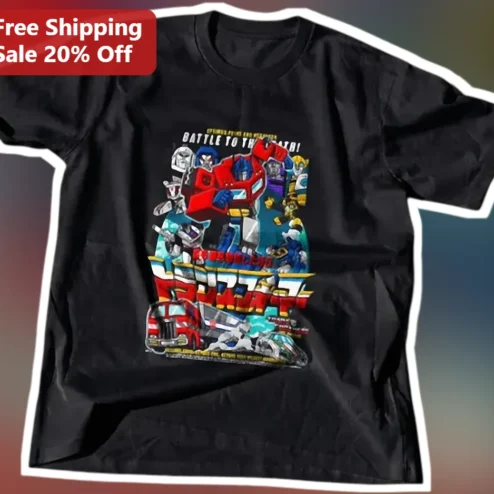 Battle to the Death Transformers Optimus Prime Graphic Tee Retro G1 Cartoon Shirt