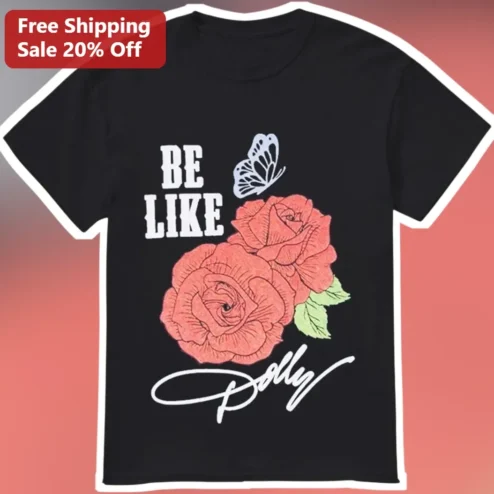 Be Like Floral Butterfly Graphic Tee Personalized Custom Name Gift for Women