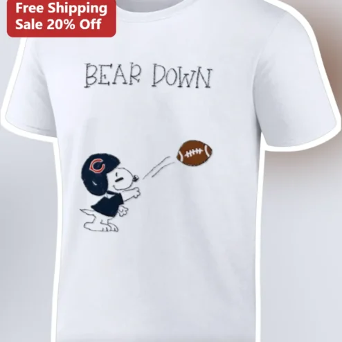 Bear Down Snoopy Chicago Bears Fan Graphic Tee