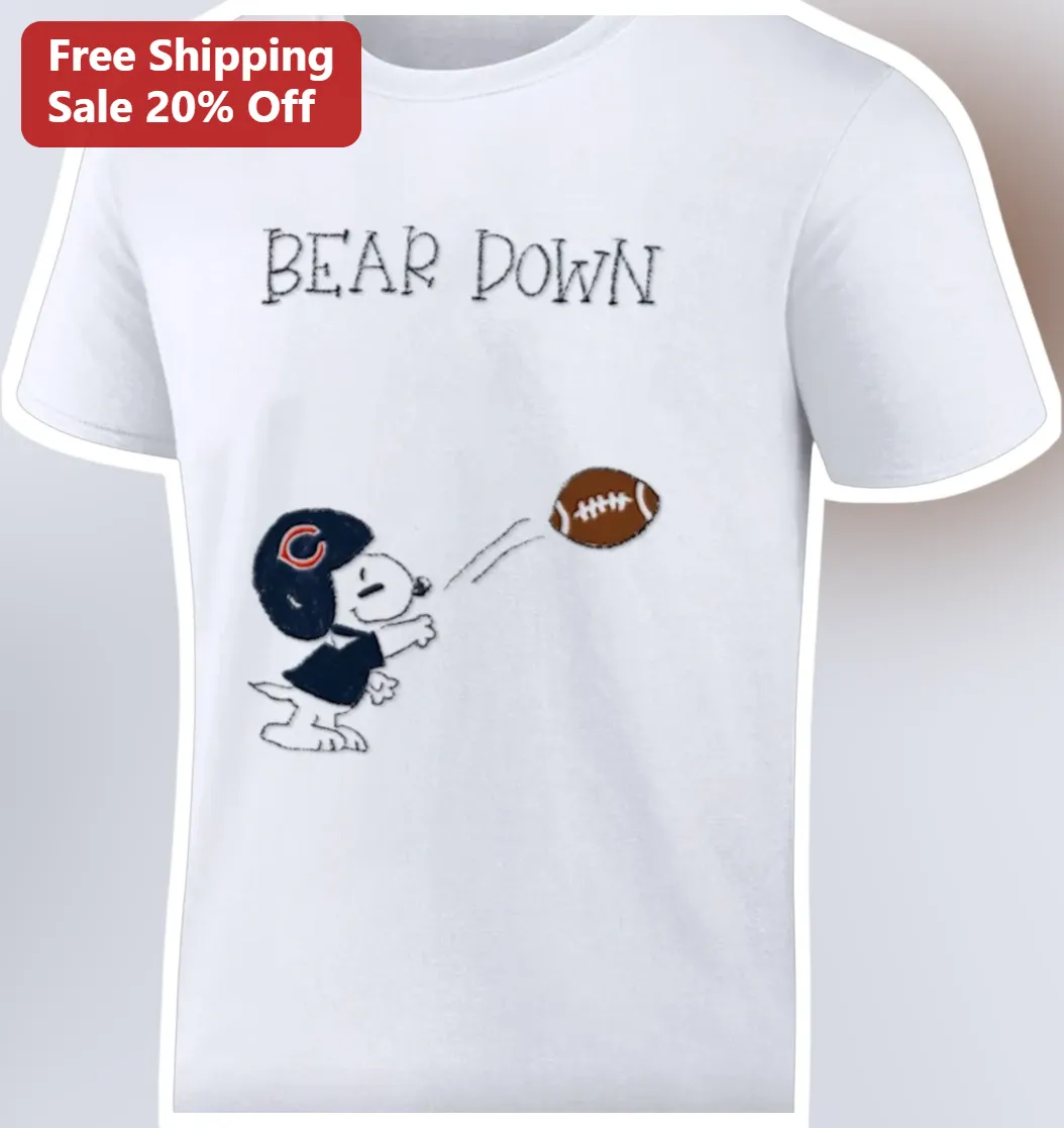 Bear Down Snoopy Chicago Bears Fan Graphic Tee
