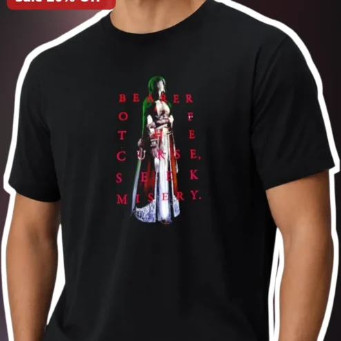 Bearer of the Curse Seek Misery Dark Souls II Fan Art Graphic Tee for Gamers